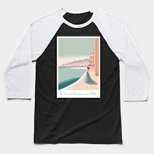 Retro Minimal Vintage French Riviera Elegance Baseball T-Shirt